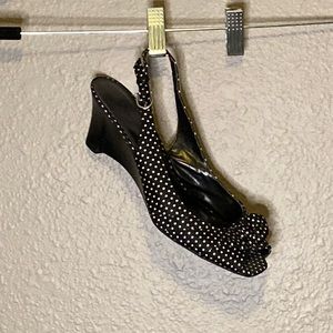Étienne Aigner polka dot wedges